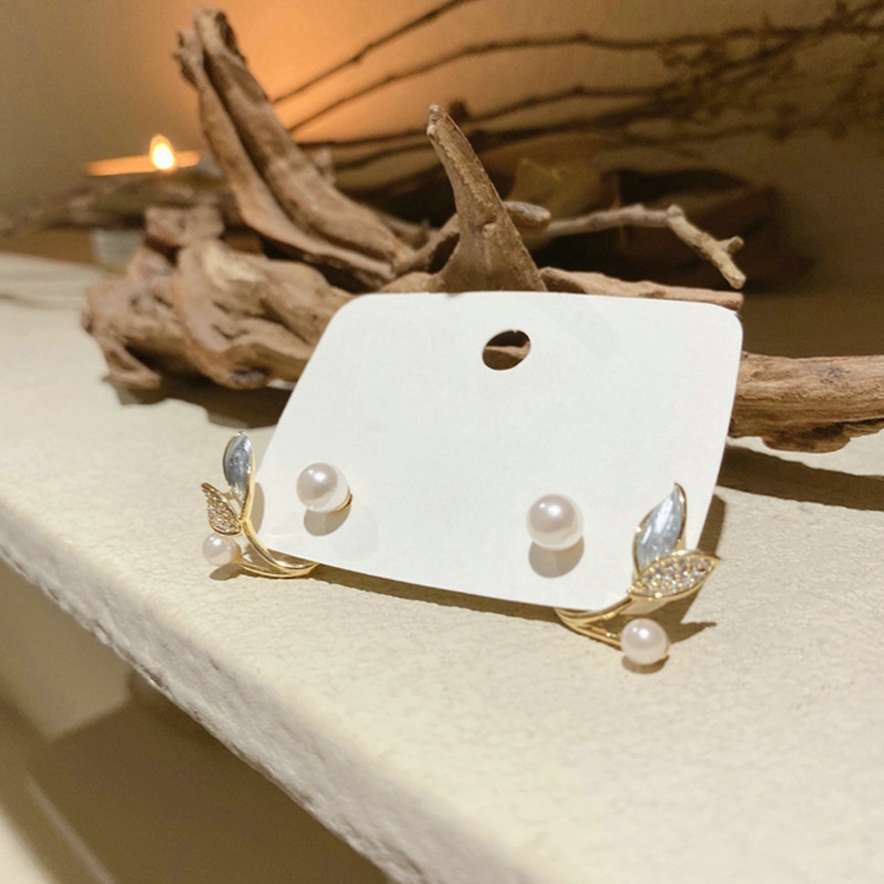 Bông Tai Mạ Bạc 925 Hình Hoa Tulip Đính Ngọc Trai Đơn Giản Thời Trang Cho Nữ