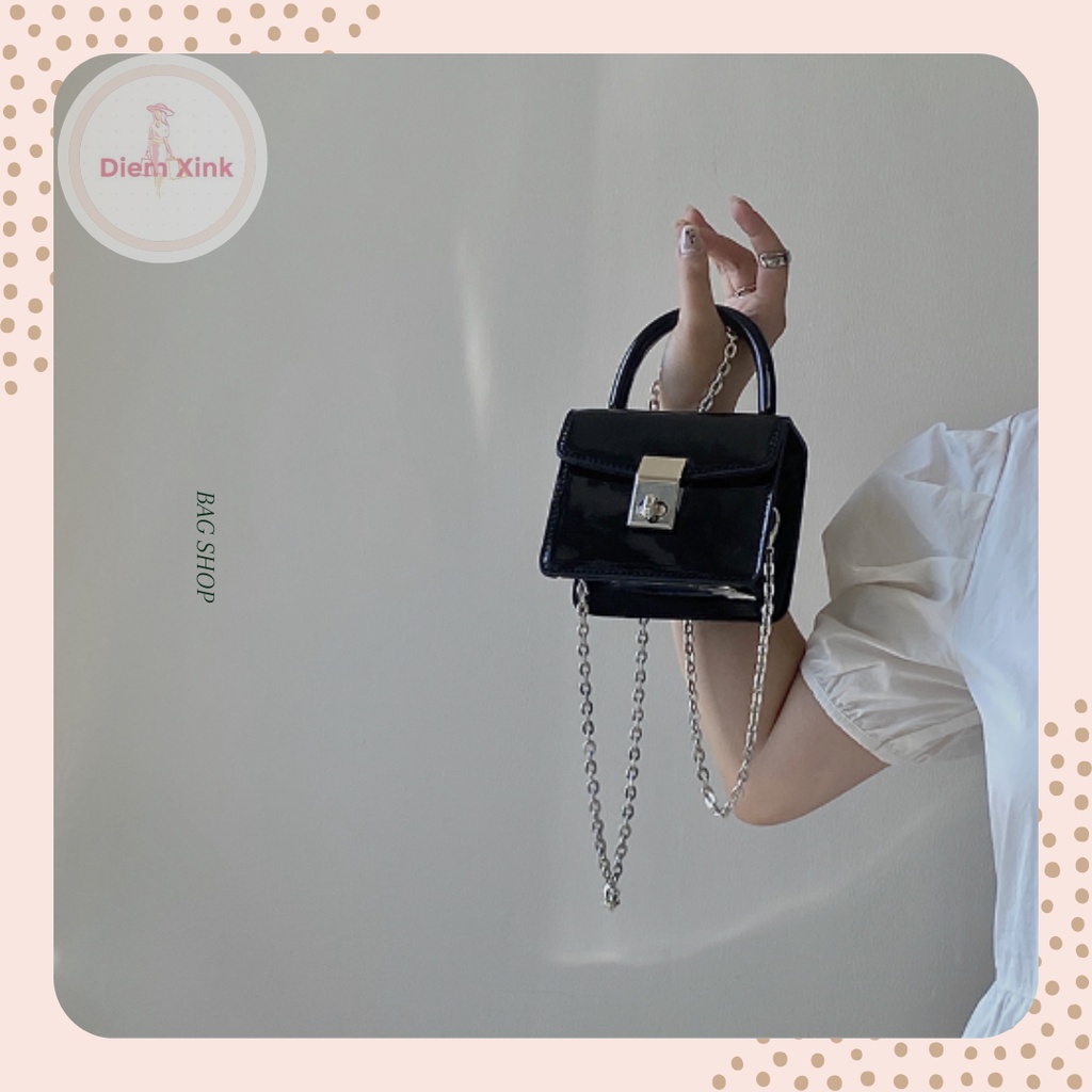 Túi Xách Nữ Đẹp Túi Mini Đeo Chéo Da Pu Bóng Cao Cấp Dáng Cứng Đi Chơi Tết Chụp Hình Phong Cách Thời Trang Hàn Quốc T 13