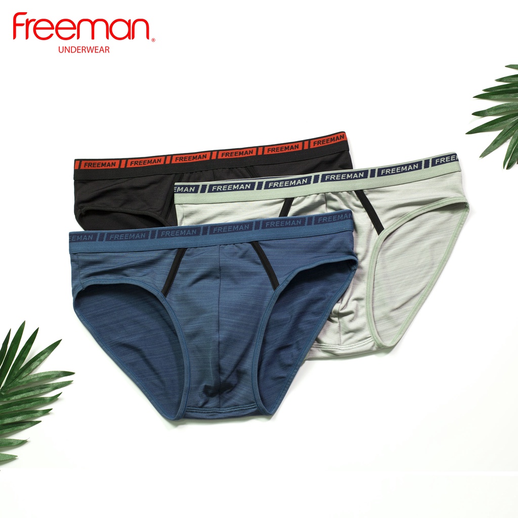 Combo 3 Quần lót nam Freeman chất liệu thun lạnh thoáng mát, co giãn tốt BO307