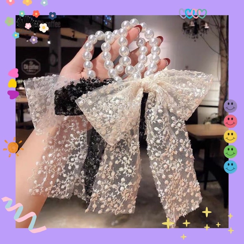 Buộc /cột tóc ngọc băng đô ren nơ 🎀 phong cách công chúa