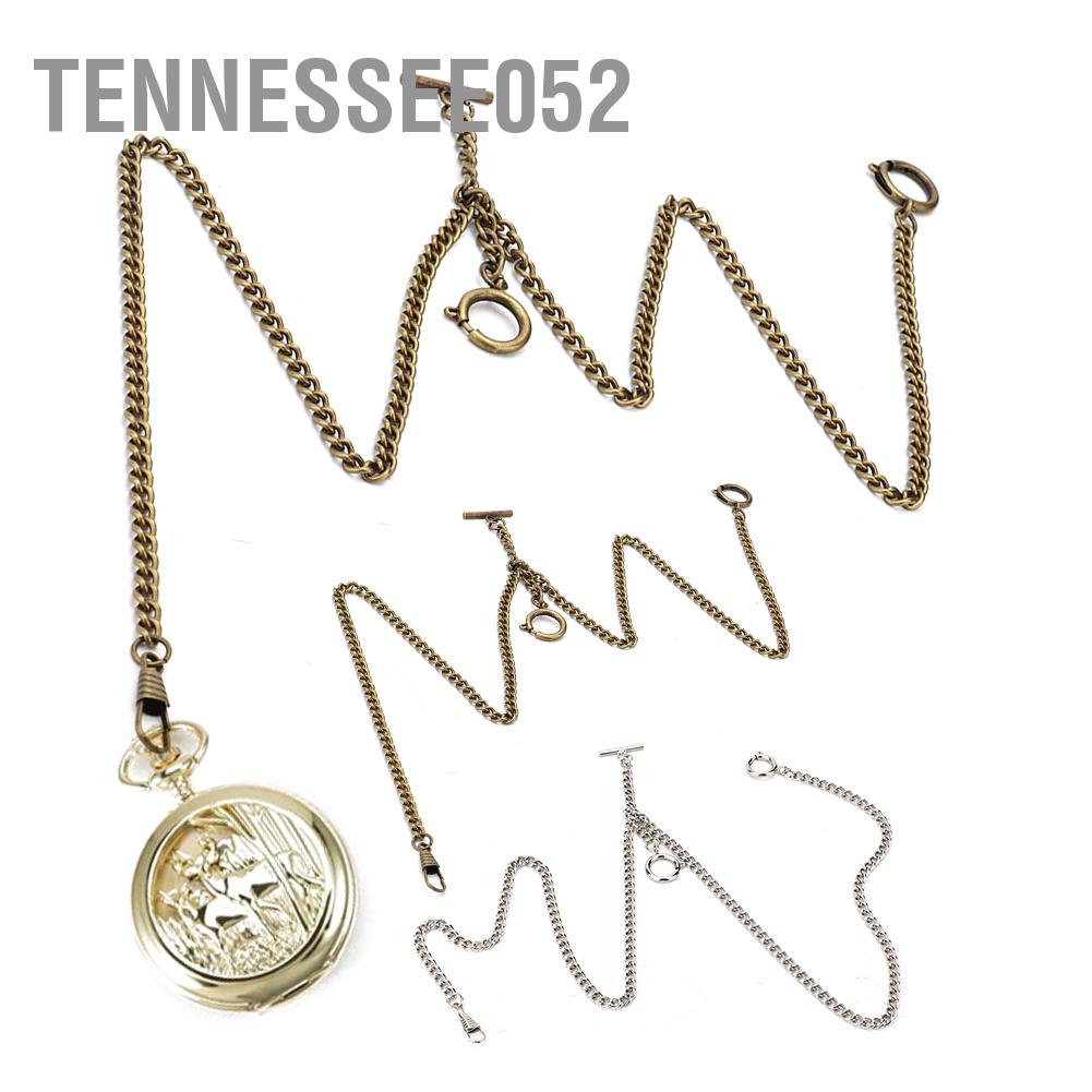 Tennessee052 Chuỗi đồng hồ bỏ túi bằng kim loại cổ điển 44cm Liên kết quà tặng