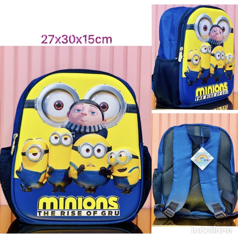 balo in nổi 3D cao cấp hình Minion cỡ mẫu giáo lớn