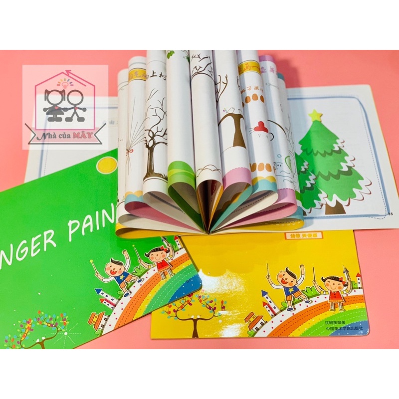 Sách chấm ngón tay nghệ thuật/finger paint cho bé từ 3 tuổi