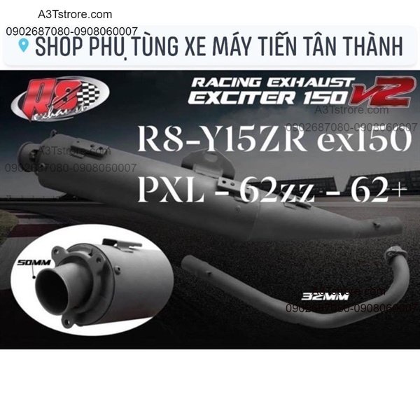 PÔ TĂNG GIẢ ZIN R8 RACING  EX150 / Y15ZR