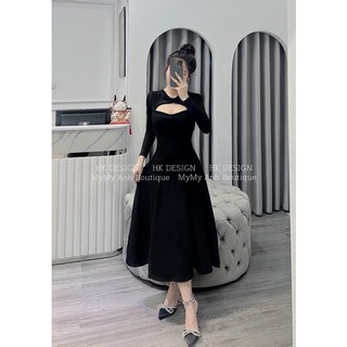 Váy khoét ngực nữ dáng dài thiết kế loại 1, Đầm maxi nữ khoét ngực dự tiệc