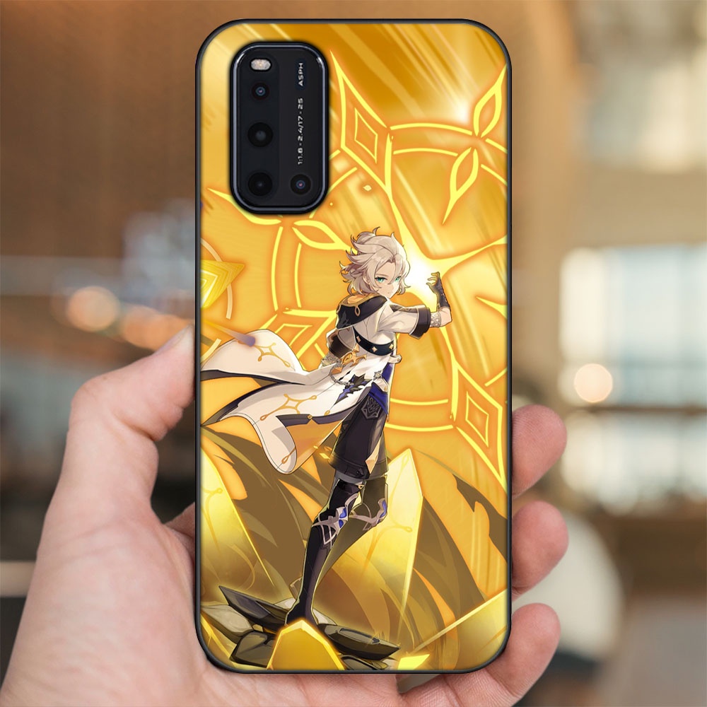 Ốp lưng Vivo V19 viền đen in hình Albedo Genshin Impact