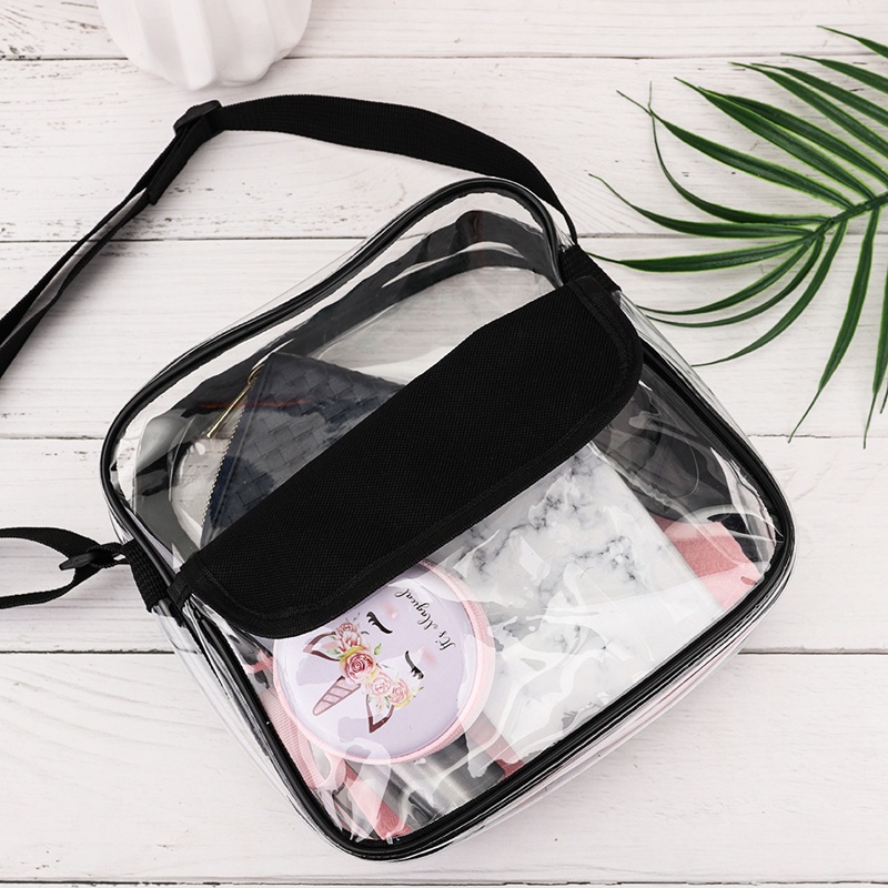 Túi Đeo Chéo Bằng PVC Trong Suốt Chống Thấm Nước Với Dây Đeo Tùy Chỉnh Thời Trang Cho Nam Và