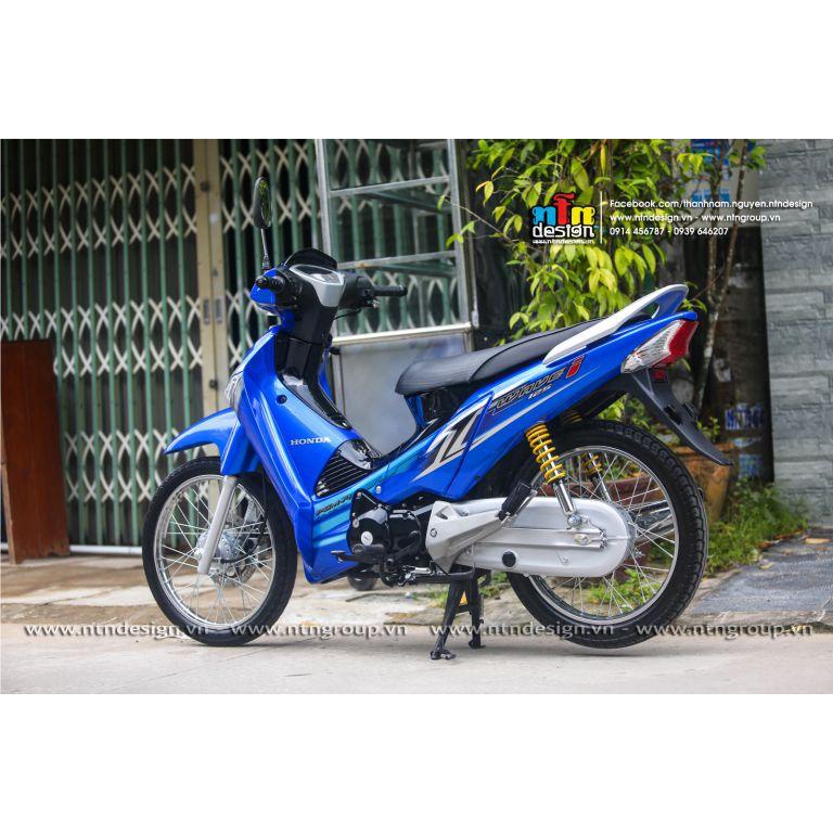 TEM RỜI mẫu zin Thái Wave 125i xanh - dán cho Future