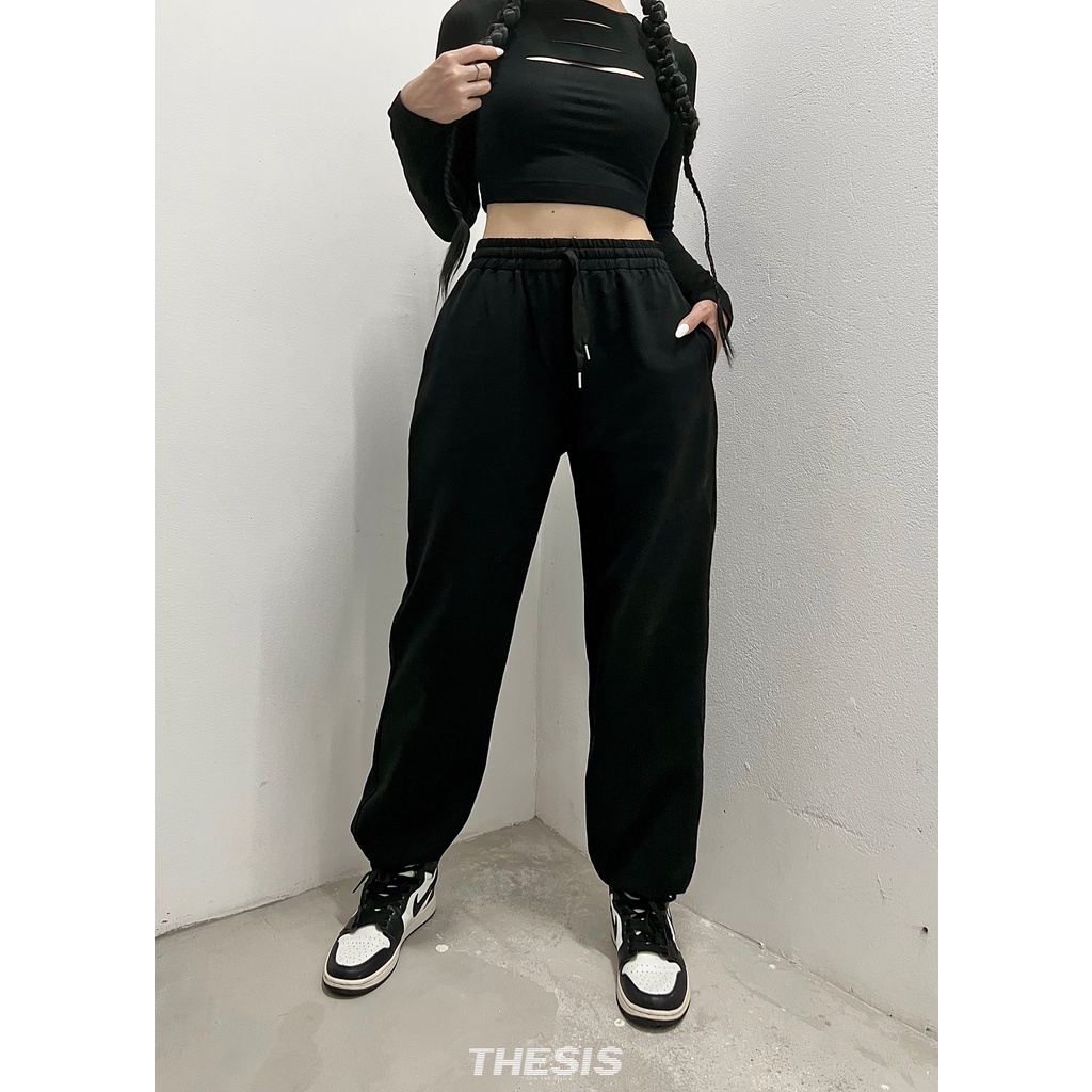 Quần Joggers Da Cá Đen THESIS