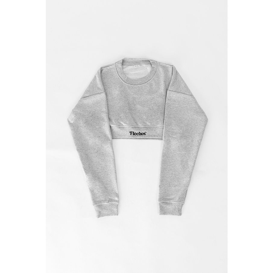 Áo thun croptop dài tay chất cua CROP SWEATER - 2 màu