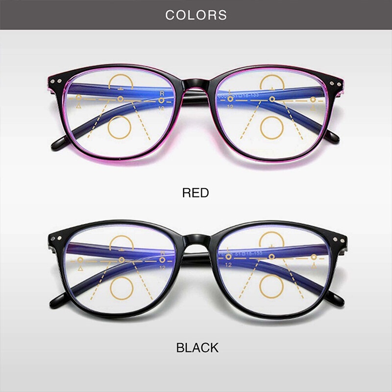 Kính Đọc Sách Gọng Lớn Chống Ánh Sáng Xanh + 4.0 Độ Từ PTQ Progressive