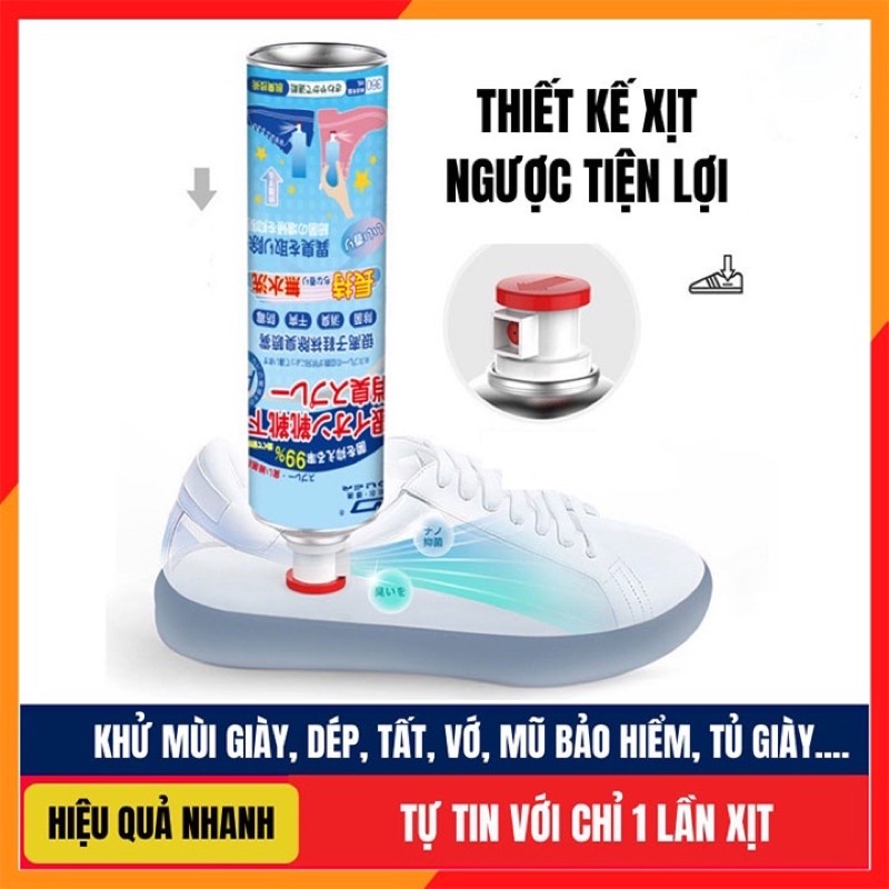 Bình xịt khử mùi hôi chân và làm sạch mùi giày Ximo cao cấp 260ml