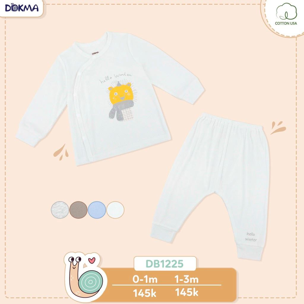 Bộ sơ sinh cài chéo Dokma cho bé trai bé gái