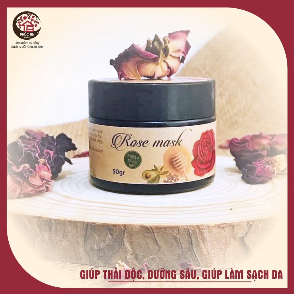 Mặt nạ Hoa hồng Rose Mask 50g_Dưỡng ẩm da, đẩy lùi mụn, giúp da mịn màng