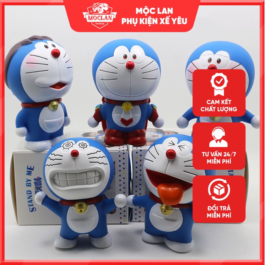 Mô hình mèo ú Doraemon đa sắc thái trang trí nhà cửa, bàn làm việc, bàn học, tủ sách, taplo ô tô, quà tặng móc khóa