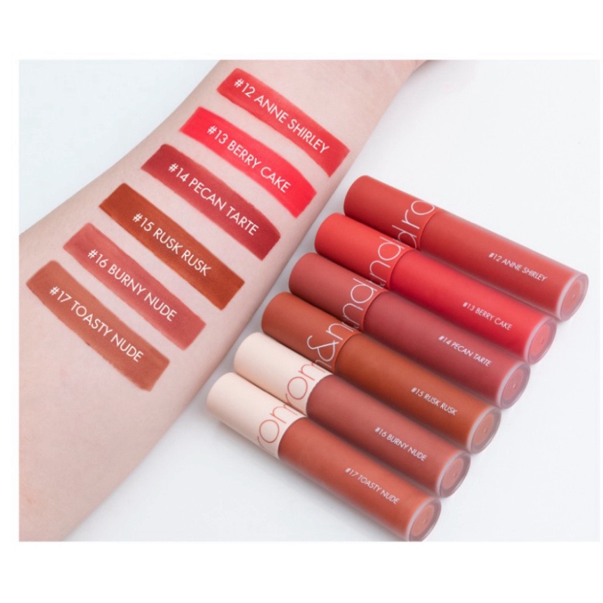 Son kem lì Romand Zero Velvet Tint Full màu Hàn Quốc 05 06 21 28 30