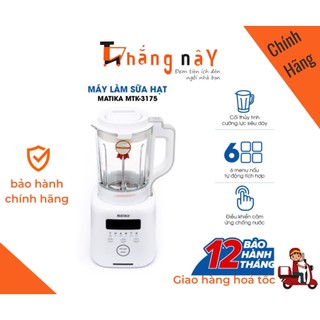 Máy xay sữa hạt matika mtk-3175 dung tích 1.75l