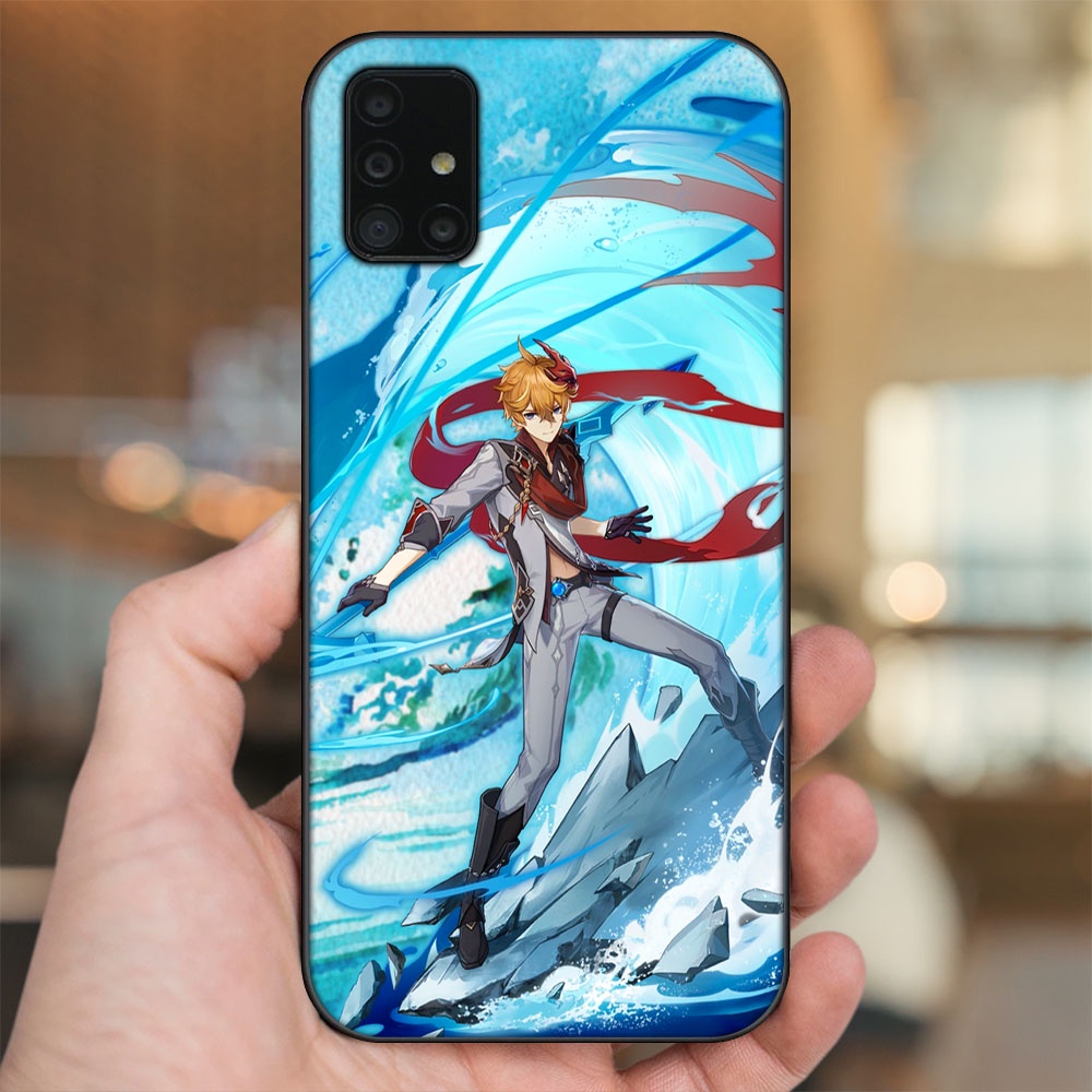 Ốp lưng Samsung A51, A71 viền đen in hình Tartaglia Childe Genshin Impact