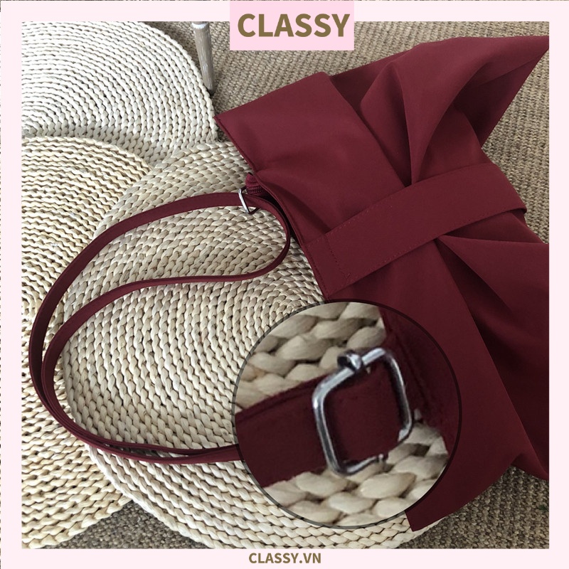 Túi đeo chéo Classy bằng vải hình nơ xinh xắn T596