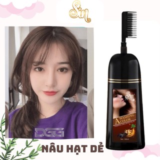 Dầu gội đổi màu tóc nâu hạt dẻ sinhair chính hãng 500ml