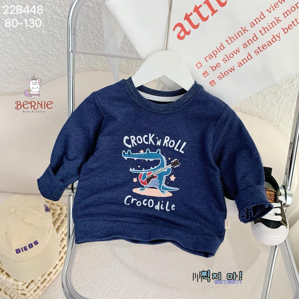 Bộ da cá dài tay Bernie họa tiết cá sấu cho bé trai