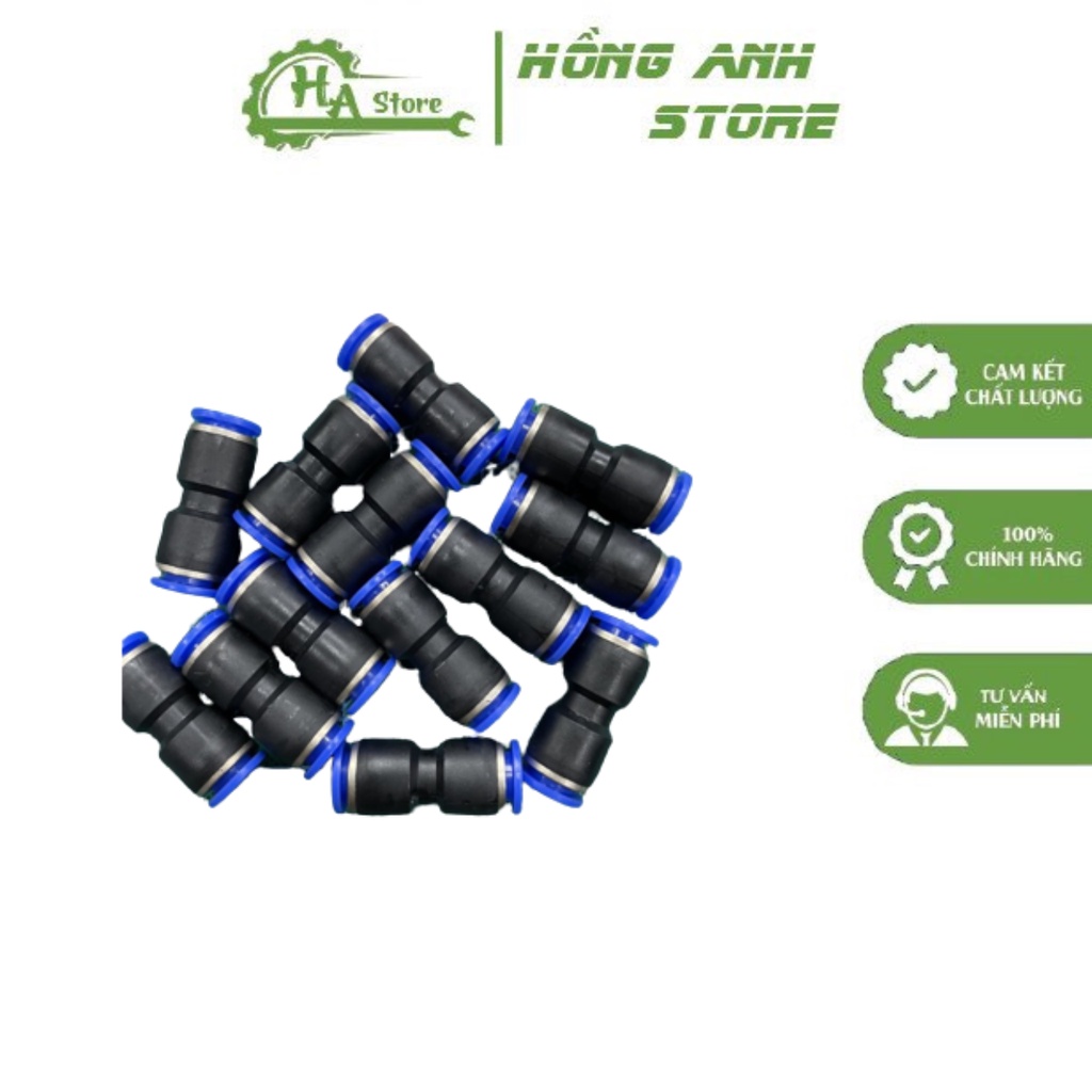 Cút Nối Thẳng Phi 8 (PU8) - Cút Nối Thẳng Do Hãng AKS Sản Xuất - Hồng Anh Store
