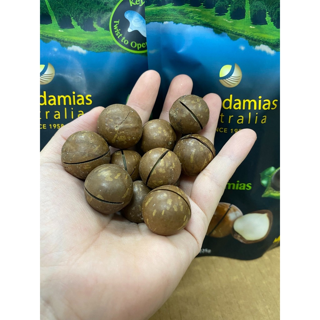 Hạt macca nứt vỏ vị vani nhập khẩu từ Úc, Hạt dinh dưỡng cho mẹ bầu Happy Nut 225g