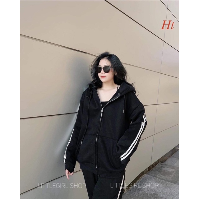 Bộ nỉ khoá 2 sọc dọc thân H2B877