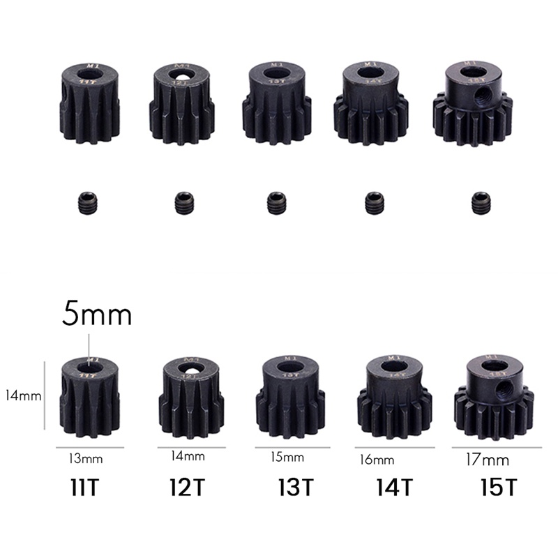 1 Bánh Răng Kim Loại M1 5Mm Cho Mô Hình Xe Hơi Điều Khiển Từ Xa 1 / 10 11T