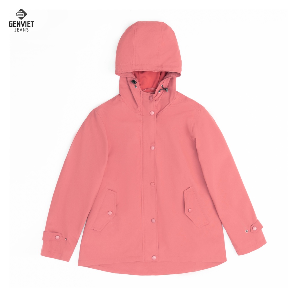 Áo Khoác Gió Parka Nữ Genviet Cản Gió Cản Nước Chống Nước TK130G8024