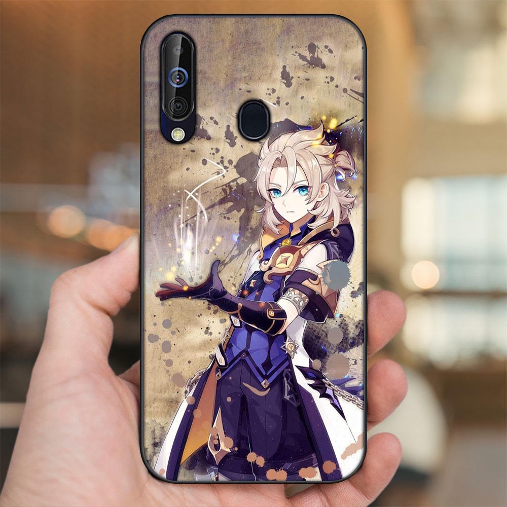 Ốp lưng Samsung A8s, A60, M30 viền đen in hình Albedo Genshin Impact