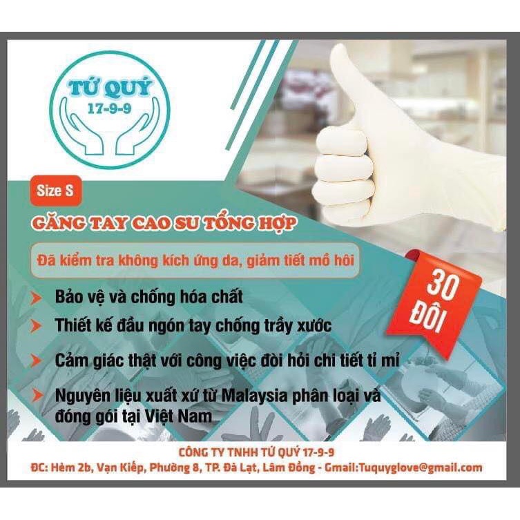 Găng Tay Cao Su Tứ Quý