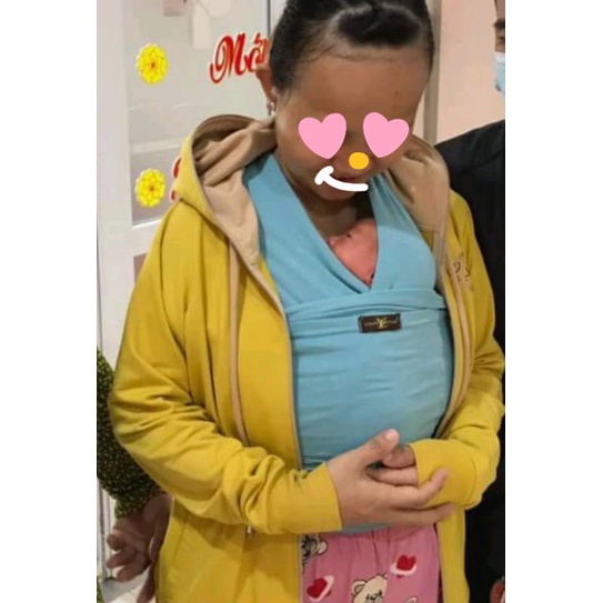 Địu vải moby wrap, vải thun cotton 4 chiều cao cấp loại 1.