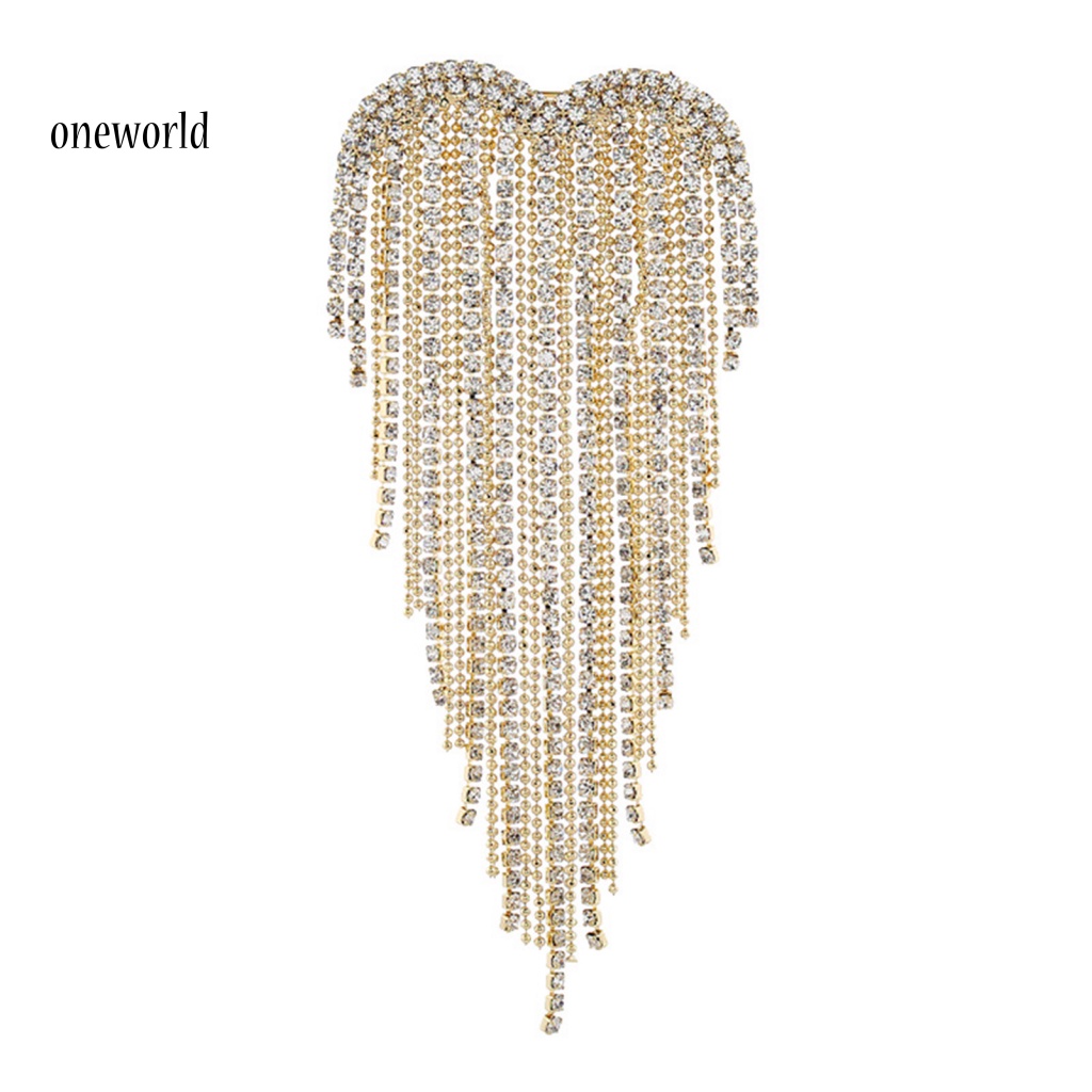 Ghim Cài Áo Đính Đá Phối Tua Rua Thời Trang Cho Nữ