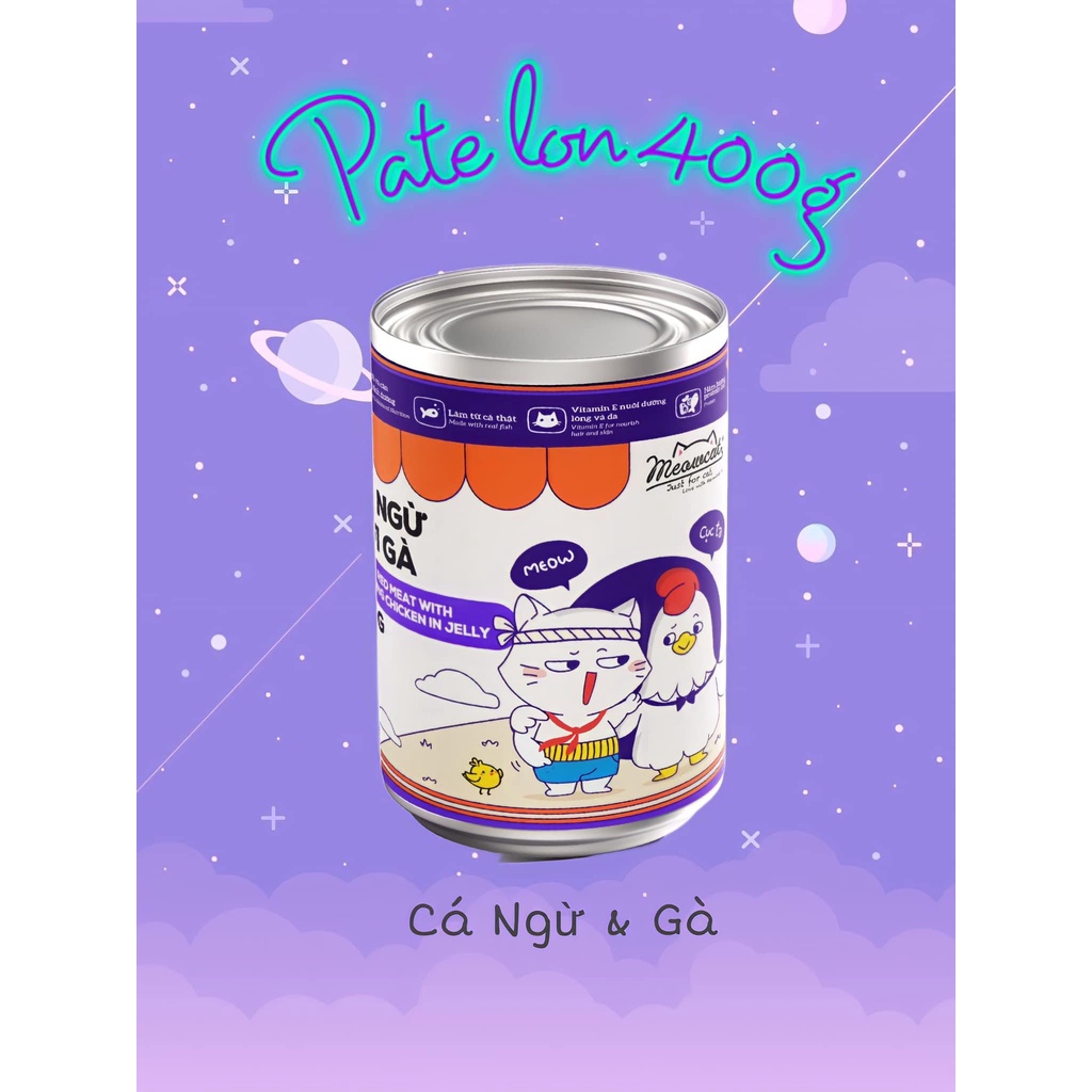 Meowcat- Pate mèo vị cá ngừ và gà 400g