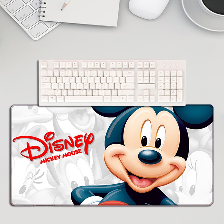 Tấm Lót Chuột Và Bàn Phím Máy Tính Dày Dặn In Hình Chuột Mickey Minnie Dễ Thương