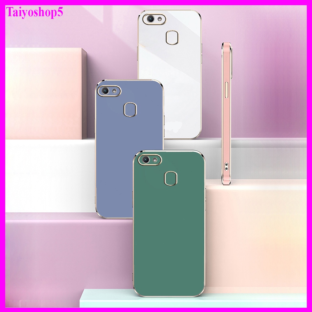 "Ốp lưng Oppo F5 Cạnh vuông" _Mạ màu viền_Vát Cạnh_Màu sắc sang trọng ,Loại Tốt ,Ôm sát máy Taiyoshop5
