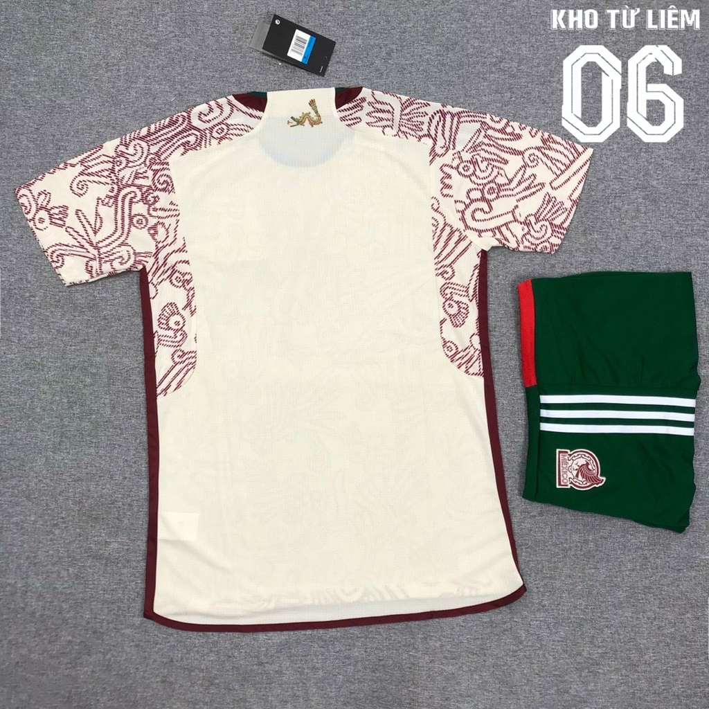 Đồ đá banh - bộ quần áo đá bóng nam Mexico hoa văn chất vải fex thái cao cấp