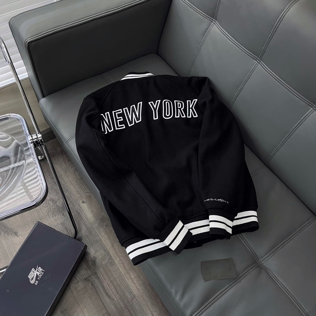 [CHÍNH HÃNG] Áo khoác bóng chày VARSITY MARTINY X MLB NEW YORK màu Đen 2022