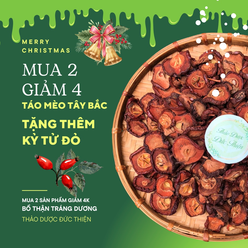 500g, 1kg Táo Mèo Khô Loại 1 Đức Thiện (Khô, Sạch, Thơm) - Ngâm Rượu, Huyết Áp, An Thần, Tiêu Hóa, Giảm Cân, Đẹp Da