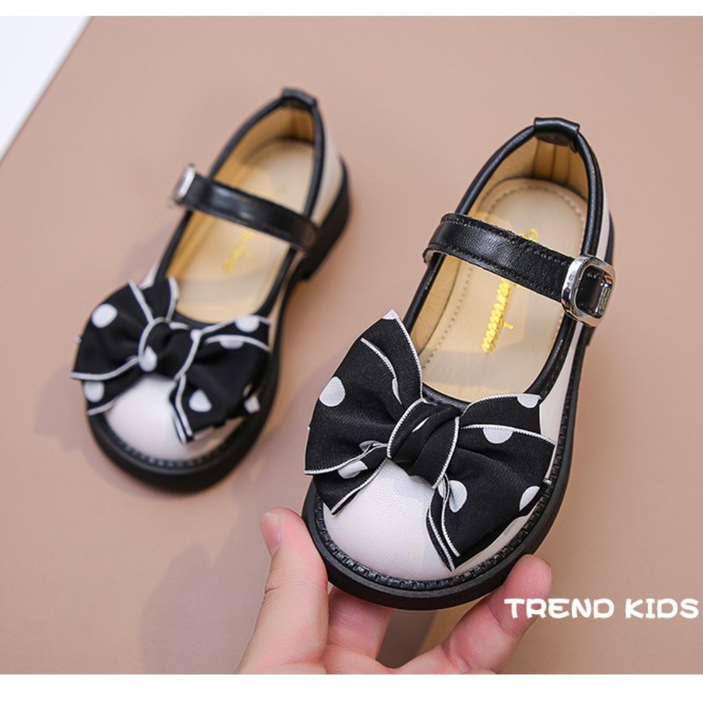 Giày búp bê bé gái Giày búp bê đính nơ dễ thương cho bé gái