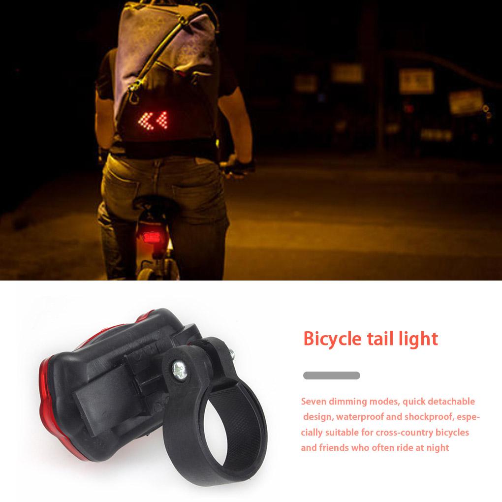 Đèn LED Cảnh Báo Gắn Đuôi Xe Đạp 7 Chế Độ Sáng Chống Va Chạm Tháo Rời Nhanh