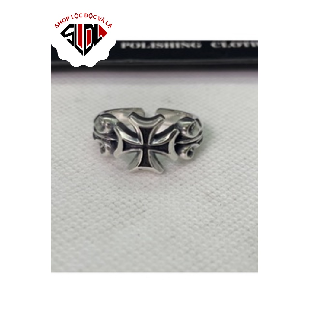 Nhẫn Chrome Heart Cross bạc 925 cao cấp fullbox - Shop Lộc Độc Và Lạ
