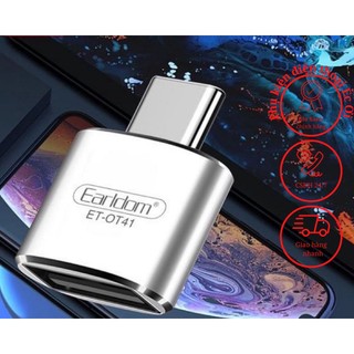 Jack chuyển đổi chân type- c sang cổng usb earldom ot41