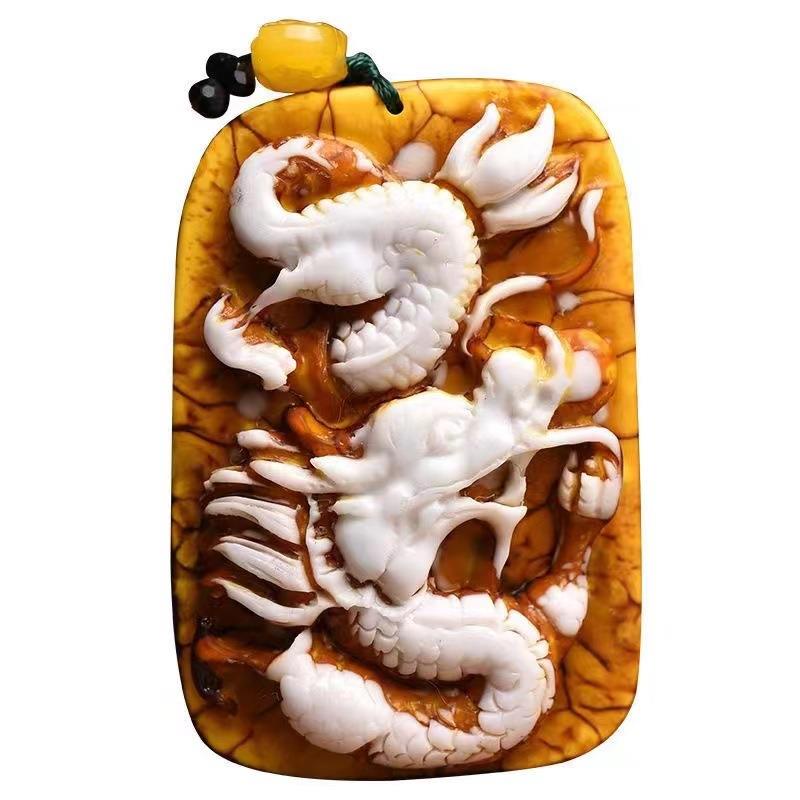 Set 22 Mặt Dây Chuyền Đá Hổ Phách Bán Chạy Hình Rồng Pixiu