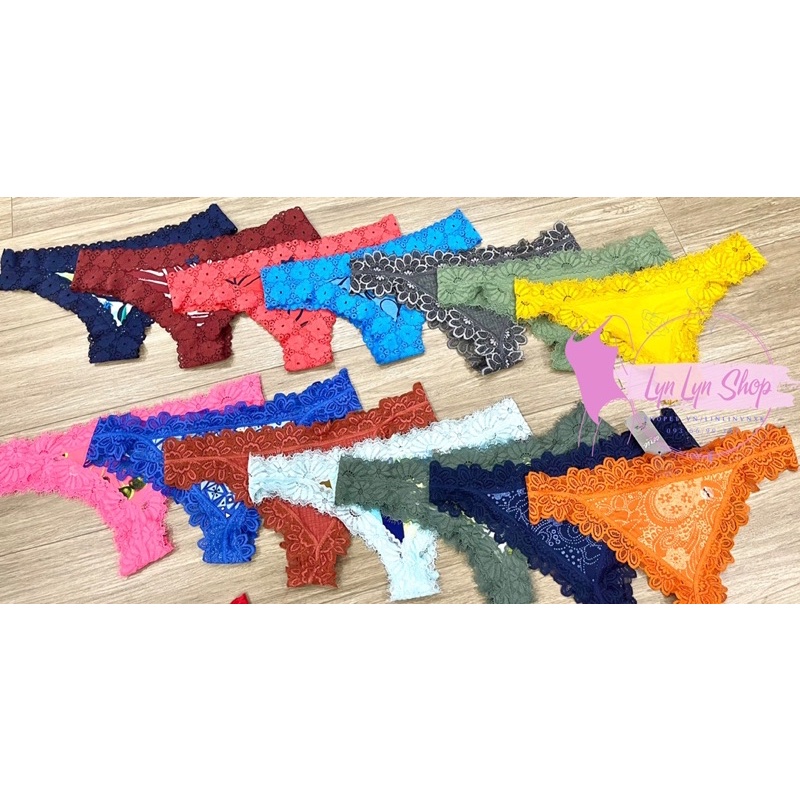 Set 4 quần lót nữ-quần lọt khe  Aerie xuất chuẩn xịn, chất cotton viền ren cực đẹp- có bigsize cỡ to