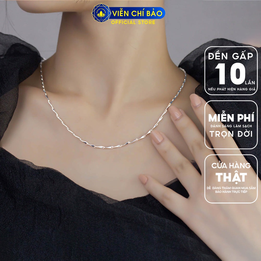 Dây chuyền bạc nữ mưa to chất liệu bạc 925 thời trang phụ kiện trang sức nữ Viễn Chí Bảo D400346