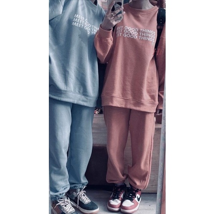 Bộ nỉ cotton Meet good H2B687