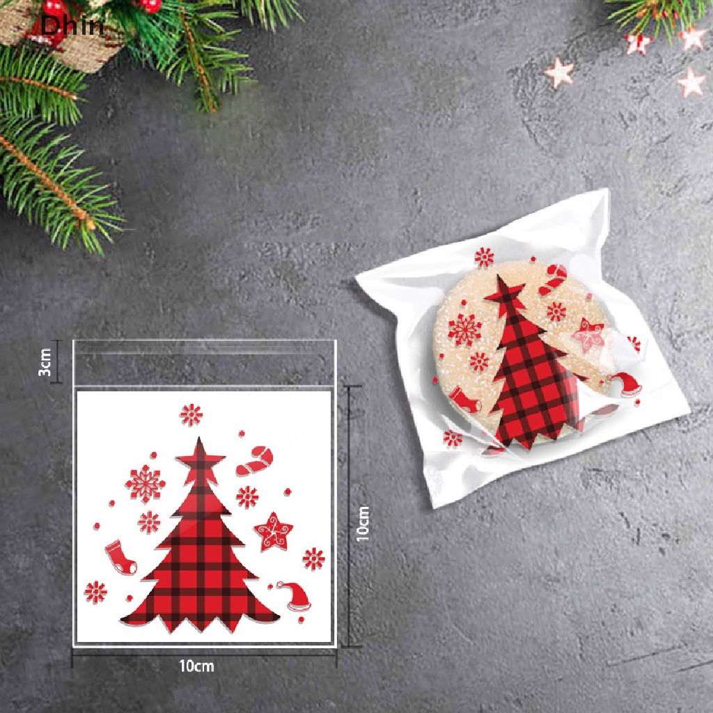 [Dhin] Set 100 Túi Đựng Bánh Quy Kẹo Muffin Hình Giày Bốt Giáng Sinh Năm Mới