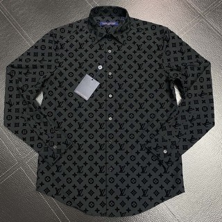 Áo sơ mi lvv black monogram la 1-1 on web